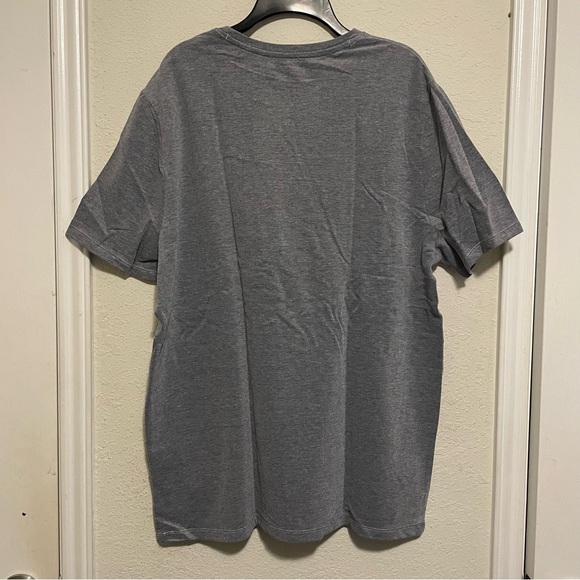 Express Solid Moisture-Wicking Pique Crew Neck T-Shirt Men's Size XL Grey Logo - Picture 3 of 7